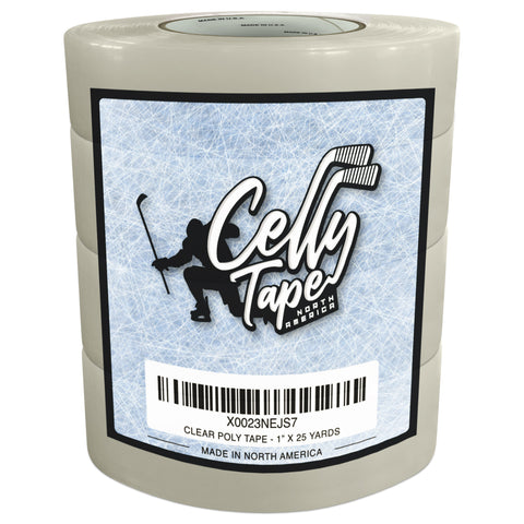 Clear Poly Hockey Tape (4 pack)